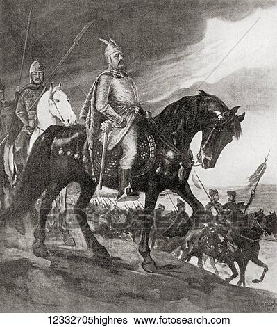 Stock Photograph - Krum, Khan of Bulgaria, from c. 803814. From Hutchinson's History of the Nations, published 1915.. Fotosearch