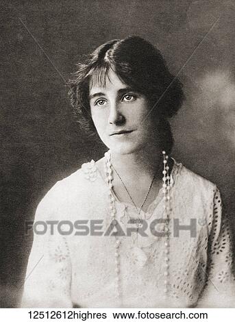 Stock Photograph - Lady Elizabeth Angela Marguerite Bowes-Lyon, 1900 2002, seen here aged 16. Future Duchess of York, Queen Elizabeth as wife of King George VI and mother of Queen Elizabeth II. From The Coronation Book of King George VI and Queen Elizabeth,.... Fotosearch