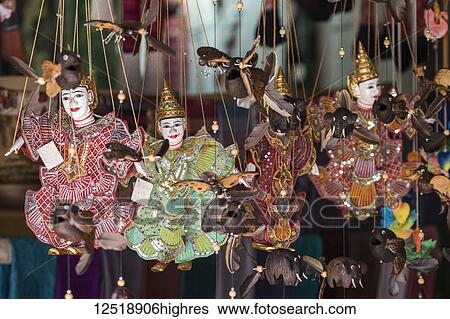 Lao marionettes; Luang Prabang, Laos View Large Photo Image Stock Photograph - Lao marionettes; Luang Prabang, Laos. Fotosearch