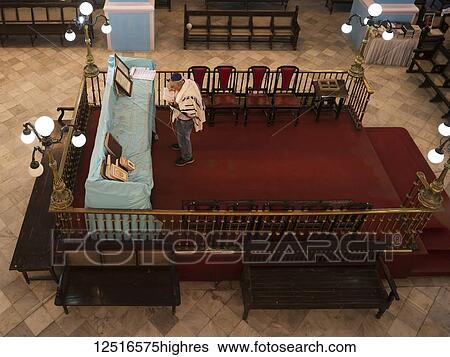 Stock Photograph - Magen David Synagogue, built in 1864. This sizeable Jewish Synagogue features two schools open to children on all faiths; Mumbai, Maharashtra, India. Fotosearch