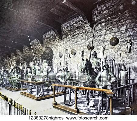 Magic Lantern slide circa 1900 hand coloured views of London, England in Victorian times. Horse armoury, Tower of London. Suits of armourr and horses in museum. View Large Photo Image Stock Photograph - Magic Lantern slide circa 1900 hand coloured views of London, England in Victorian times. Horse armoury, Tower of London. Suits of armourr and horses in museum.. Fotosearch