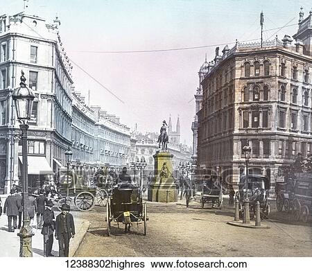 Magic Lantern slide circa 1900 hand coloured views of London, England in Victorian times. Holborn Circus. people going abouttheir business with horses and carriages on the streets. View Large Photo Image Stock Photograph - Magic Lantern slide circa 1900 hand coloured views of London, England in Victorian times. Holborn Circus. people going abouttheir business with horses and carriages on the streets.. Fotosearch
