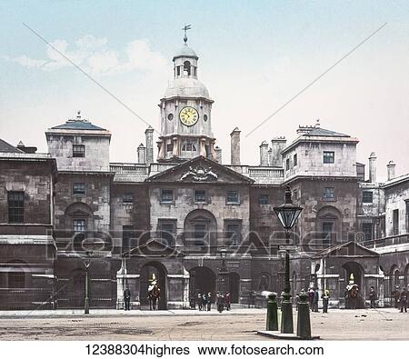 Magic Lantern slide circa 1900 hand coloured views of London, England in Victorian times. Horse Guards, Whitehall SW1. Horses and soldiers standing guard View Large Photo Image Stock Photograph - Magic Lantern slide circa 1900 hand coloured views of London, England in Victorian times. Horse Guards, Whitehall SW1. Horses and soldiers standing guard. Fotosearch