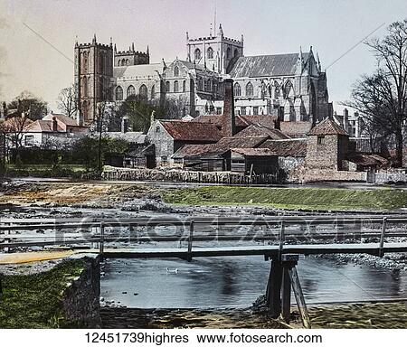 Magic Lantern slide circa 1900 hand coloured. Ripon Cathedral from the south east View Large Photo Image Stock Photograph - Magic Lantern slide circa 1900 hand coloured. Ripon Cathedral from the south east. Fotosearch