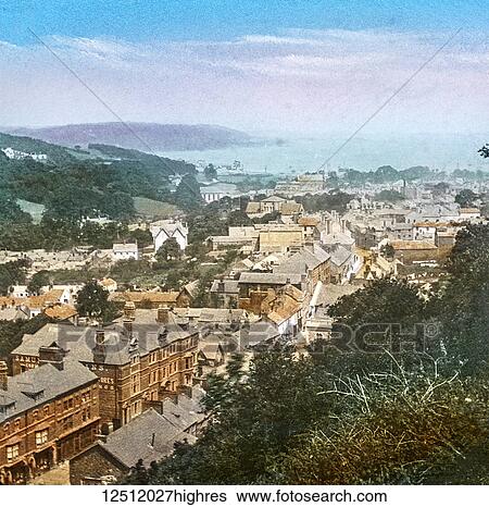 Magic Lantern slide circa 1900 hand coloured. created in 1887. A tour of North Wales. 19 BangorGeneral View, This ancient city is one of the most important places in North Wales. The name means high or beautiful choir. The town consists mainly of one... View Large Photo Image Stock Photograph - Magic Lantern slide circa 1900 hand coloured. created in 1887. A tour of North Wales. 19 BangorGeneral View, This ancient city is one of the most important places in North Wales. The name means high or beautiful choir. The town consists mainly of one.... Fotosearch
