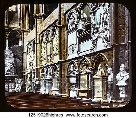 Magic Lantern slide circa 1900 hand coloured views of London, England in Victorian times. Slide 44 Poets Corner Westminster Abbey View Large Photo Image Stock Photograph - Magic Lantern slide circa 1900 hand coloured views of London, England in Victorian times. Slide 44 Poets Corner Westminster Abbey. Fotosearch