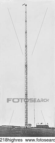 Magic lantern slide circa 1900. Victorian. British radio transmitter mast during WW1. View Large Photo Image Stock Photograph - Magic lantern slide circa 1900. Victorian. British radio transmitter mast during WW1.. Fotosearch