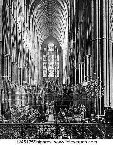 Magic Lantern slide circa 1900. Westminster Abbey London national church of the UK part of the interior showing choir stalls View Large Photo Image Stock Photograph - Magic Lantern slide circa 1900. Westminster Abbey London national church of the UK part of the interior showing choir stalls. Fotosearch
