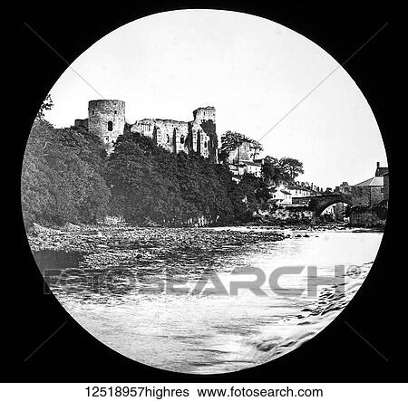Stock Photograph - Magic lantern slide circa 1900. Victorian/Edwardian. Social History. Poultons Optical Lectures, slide 713, Barnard Castle, before 1891. Fotosearch