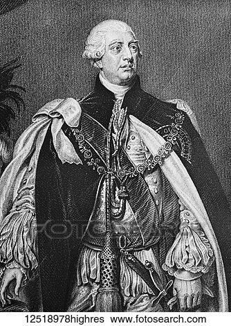Stock Photograph - Magic lantern slide circa 1900. Victorian/Edwardian. Social History. George III (George William Frederick; 4 June 1738[c] 29 January 1820) was King of Great Britain and King of Ireland from 25 October 1760 until the union of the two countries on 1.... Fotosearch