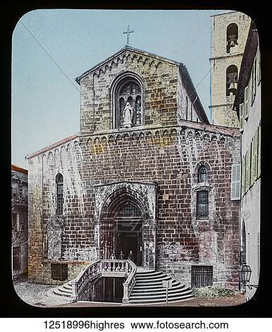 Stock Photograph - Magic Lantern slide circa 1900. Victorian or Edwardian era. The origional monchrome ( black and white ) photograph hand coloured. The photograph is the work of G. W. Wilson photographer and slide manufacturer 1823-1893. George Washington Wilson (7.... Fotosearch