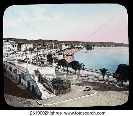 Stock Photograph - Magic Lantern slide circa 1900. Victorian or Edwardian era. The origional monchrome ( black and white ) photograph hand coloured. The photograph is the work of G. W. Wilson photographer and slide manufacturer 1823-1893. George Washington Wilson (7.... Fotosearch