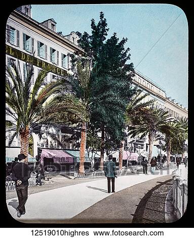 Stock Photograph - Magic Lantern slide circa 1900. Victorian or Edwardian era. The origional monchrome ( black and white ) photograph hand coloured. The photograph is the work of G. W. Wilson photographer and slide manufacturer 1823-1893. George Washington Wilson (7.... Fotosearch