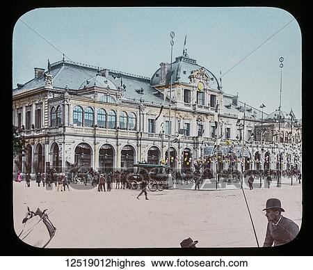 Stock Photograph - Magic Lantern slide circa 1900. Victorian or Edwardian era. The origional monchrome ( black and white ) photograph hand coloured. The photograph is the work of G. W. Wilson photographer and slide manufacturer 1823-1893. George Washington Wilson (7.... Fotosearch