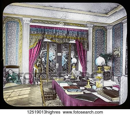 Stock Photograph - Magic Lantern slide circa 1900. Victorian or Edwardian era. The origional monchrome ( black and white ) photograph hand coloured. The photograph is the work of G. W. Wilson photographer and slide manufacturer 1823-1893. George Washington Wilson (7.... Fotosearch