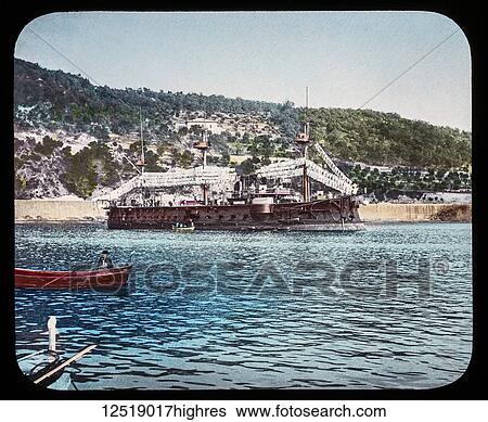 Stock Photograph - Magic Lantern slide circa 1900. Victorian or Edwardian era. The origional monchrome ( black and white ) photograph hand coloured. The photograph is the work of G. W. Wilson photographer and slide manufacturer 1823-1893. George Washington Wilson (7.... Fotosearch