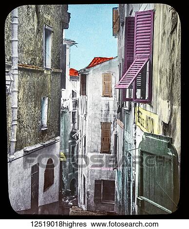 Stock Photograph - Magic Lantern slide circa 1900. Victorian or Edwardian era. The origional monchrome ( black and white ) photograph hand coloured. The photograph is the work of G. W. Wilson photographer and slide manufacturer 1823-1893. George Washington Wilson (7.... Fotosearch