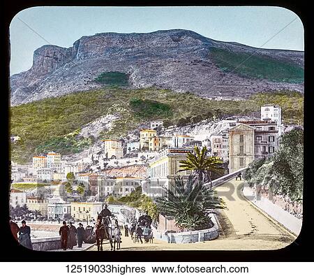 Stock Photograph - Magic Lantern slide circa 1900. Victorian or Edwardian era. The origional monchrome ( black and white ) photograph hand coloured. The photograph is the work of G. W. Wilson photographer and slide manufacturer 1823-1893. George Washington Wilson (7.... Fotosearch