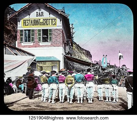 Stock Photograph - Magic Lantern slide circa 1900. Victorian or Edwardian era. The origional monchrome ( black and white ) photograph hand coloured. The photograph is the work of G. W. Wilson photographer and slide manufacturer 1823-1893. George Washington Wilson (7.... Fotosearch