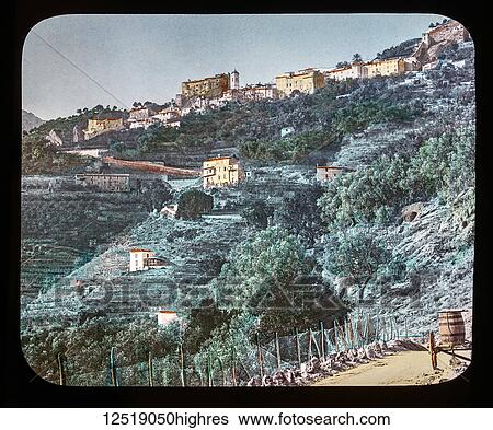 Stock Photograph - Magic Lantern slide circa 1900. Victorian or Edwardian era. The origional monchrome ( black and white ) photograph hand coloured. The photograph is the work of G. W. Wilson photographer and slide manufacturer 1823-1893. George Washington Wilson (7.... Fotosearch