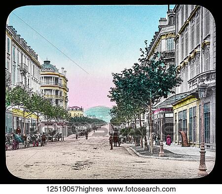Stock Photograph - Magic Lantern slide circa 1900. Victorian or Edwardian era. The origional monchrome ( black and white ) photograph hand coloured. The photograph is the work of G. W. Wilson photographer and slide manufacturer 1823-1893. George Washington Wilson (7.... Fotosearch