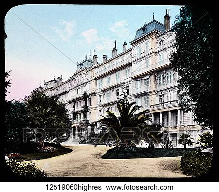 Stock Photograph - Magic Lantern slide circa 1900. Victorian or Edwardian era. The origional monchrome ( black and white ) photograph hand coloured. The photograph is the work of G. W. Wilson photographer and slide manufacturer 1823-1893. George Washington Wilson (7.... Fotosearch