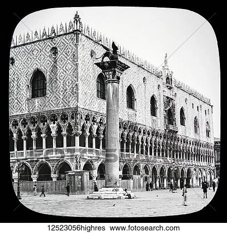 Magic lantern slide circa 1900. Victorian/Edwardian. Social History. The Beauties of Venice, photographs created in 1888 Joseph John William ACWORTH F. I. C., F. C. S. J. The Beauties of Venice. Slide 11 Doge's Palace. This palace is eighty-two yards long... View Large Photo Image Stock Photograph - Magic lantern slide circa 1900. Victorian/Edwardian. Social History. The Beauties of Venice, photographs created in 1888 Joseph John William ACWORTH F. I. C., F. C. S. J. The Beauties of Venice. Slide 11 Doge's Palace. This palace is eighty-two yards long.... Fotosearch