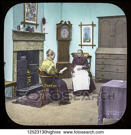 Magic lantern slide circa 1900. Victorian/Edwardian. Social History. Fighting for the Queen, a service of song, M. S. Haycraft (arr. James Broadbent and James W. Broadbent), Fighting for the Queen (Leeds: James Broadbent, n. d. ). Slide 33 Mrs Wiliams was... View Large Photo Image Stock Photograph - Magic lantern slide circa 1900. Victorian/Edwardian. Social History. Fighting for the Queen, a service of song, M. S. Haycraft (arr. James Broadbent and James W. Broadbent), Fighting for the Queen (Leeds: James Broadbent, n. d. ). Slide 33 Mrs Wiliams was.... Fotosearch