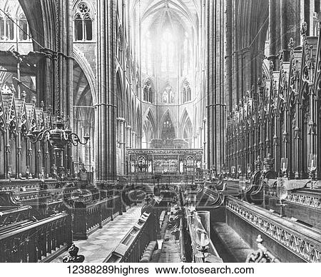 Magic Lantern slide circa 1900 views of London, England in Victorian times. The choir at Westminster Abbey View Large Photo Image Stock Photograph - Magic Lantern slide circa 1900 views of London, England in Victorian times. The choir at Westminster Abbey. Fotosearch