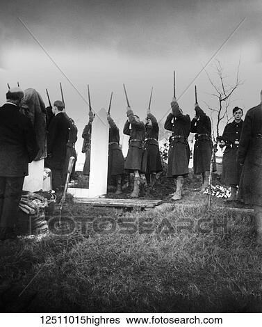 Stock Photograph - Magic lantern slide WW1, 1914-1918, World war one images A military funeral is a memorial or burial rite given by a country's military for a soldier, sailor, marine or airman who died in battle, a veteran, or other prominent military figures or heads.... Fotosearch