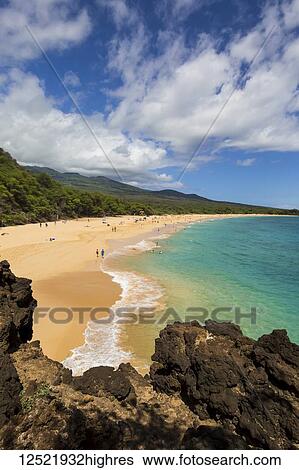 Stock Photograph - Makena Beach, also called Big Beach; Maui, Hawaii, United States of America. Fotosearch
