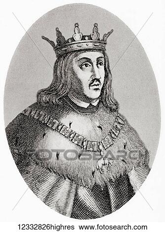 Stock Photograph - Manuel I, 1469 1521, aka the Fortunate. King of Portugal and the Algarves. From Hutchinson's History of the Nations, published 1915.. Fotosearch