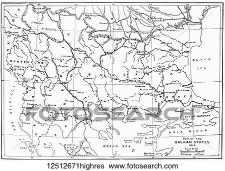 Map of the Balkan States in 1914. From Hutchinson's History of the Nations, published 1915. View Large Photo Image Stock Photograph - Map of the Balkan States in 1914. From Hutchinson's History of the Nations, published 1915.. Fotosearch