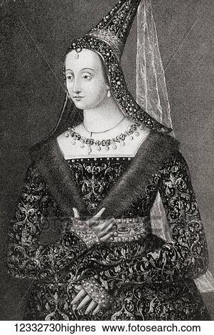 Stock Photograph - Margaret of Scotland, 1424 1445. Princess of Scotland and the Dauphine of France, the daughter of King James I of Scotland and Queen Joan Beaufort. From Hutchinson's History of the Nations, published 1915.. Fotosearch