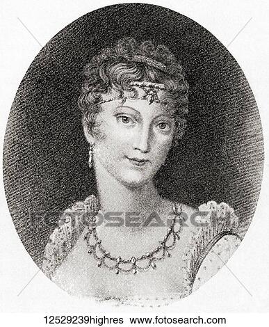 Stock Photograph - Marie Louise, 1791 1847. Austrian archduchess, Duchess of Parma and Empress of the French, from 1810 to 1814 as Napoleon's second wife. From Hutchinson's History of the Nations, published 1915. Fotosearch