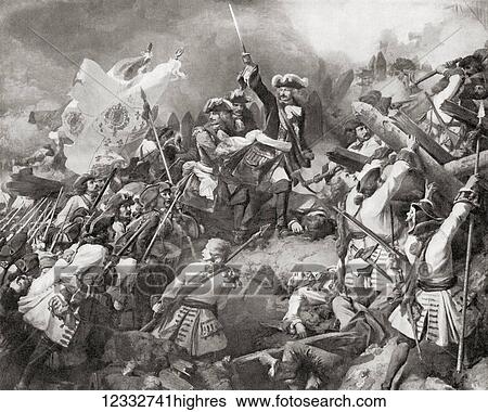 Marshal Villars leads the French charge at the Battle of Denain, 24 July 1712, part of the War of the Spanish Succession. From Hutchinson's History of the Nations, published 1915. View Large Photo Image Stock Photograph - Marshal Villars leads the French charge at the Battle of Denain, 24 July 1712, part of the War of the Spanish Succession. From Hutchinson's History of the Nations, published 1915.. Fotosearch