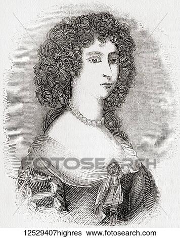 Stock Photograph - Mary of Modena, 1658 1718. Queen consort of England, Scotland, and Ireland as the second wife of James II and VII. From Old England: A Pictorial Museum, published 1847.. Fotosearch