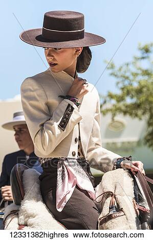 Stock Photograph - May Horse Fair; Jerez De La Frontera, Cadiz, Andalucia, Spain. Fotosearch