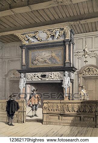 Stock Photograph - Monuments DArchitecture et de Sculpture en Belgique 1855. Lithographs by F. Stoobant. Monuments of architecture and sculpture in Belgium, Belgique. Published by C. Muquardt and printed by Simonan & Toovey. Artists and Engravers: Made by 'Francois.... Fotosearch