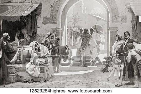 Stock Photograph - Mordecai refusing to bow before Haman. From Hutchinson's History of the Nations, published 1915. Fotosearch