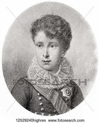 Stock Photograph - Napolon Franois Charles Joseph Bonaparte, 1811 1832. Prince Imperial, King of Rome, Duke of Reichstadt from 1818. Son of Napoleon I, Emperor of the French, and his second wife, Archduchess Marie Louise of Austria. From Hutchinson's History of the.... Fotosearch