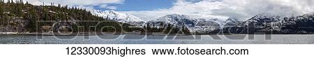 Stock Photograph - Panorama of Nellie Juan Glacier near Whittier, South-central Alaska; Alaska, United States of America. Fotosearch