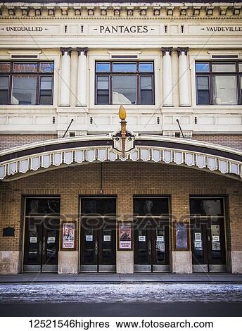 Stock Photograph - Pantages Playhouse, National Historic Site of Canada; Winnipeg, Manitoba, Canada. Fotosearch