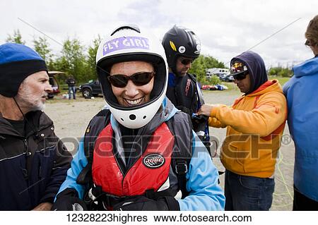 Paragliding Instruction Class, Alaska, USA View Large Photo Image Stock Photograph - Paragliding Instruction Class, Alaska, USA. Fotosearch