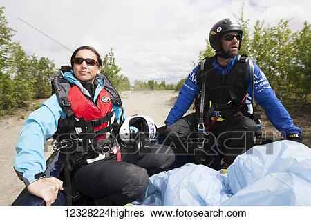 Paragliding Instruction Class, Alaska, USA View Large Photo Image Stock Photograph - Paragliding Instruction Class, Alaska, USA. Fotosearch