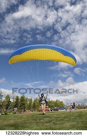 Paragliding Instruction Class, Alaska, Usa View Large Photo Image Stock Photograph - Paragliding Instruction Class, Alaska, Usa. Fotosearch