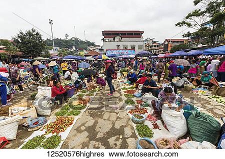 People at the Sunday market; Bac Ha, Lao Cai, Vietnam View Large Photo Image Stock Photograph - People at the Sunday market; Bac Ha, Lao Cai, Vietnam. Fotosearch
