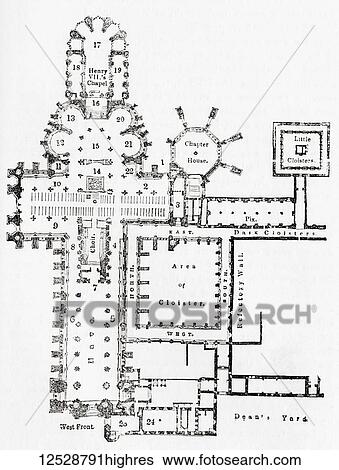 Plan of Westminster Abbey, City of Westminster, London, England. From Old England: A Pictorial Museum, published 1847. View Large Photo Image Stock Photograph - Plan of Westminster Abbey, City of Westminster, London, England. From Old England: A Pictorial Museum, published 1847.. Fotosearch