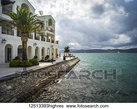Stock Photograph - Porto Monte, in the Bay of Kotor; Monte. Fotosearch