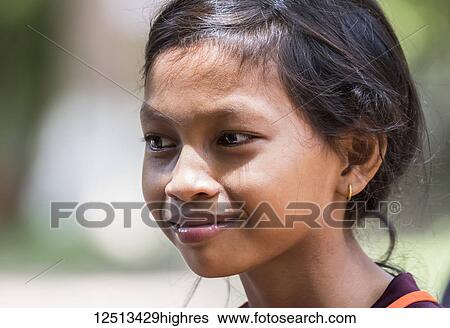 Portrait of a Cambodian girl; Sambor Prei Kuk, Kompong Thom, Cambodia View Large Photo Image Stock Photograph - Portrait of a Cambodian girl; Sambor Prei Kuk, Kompong Thom, Cambodia. Fotosearch